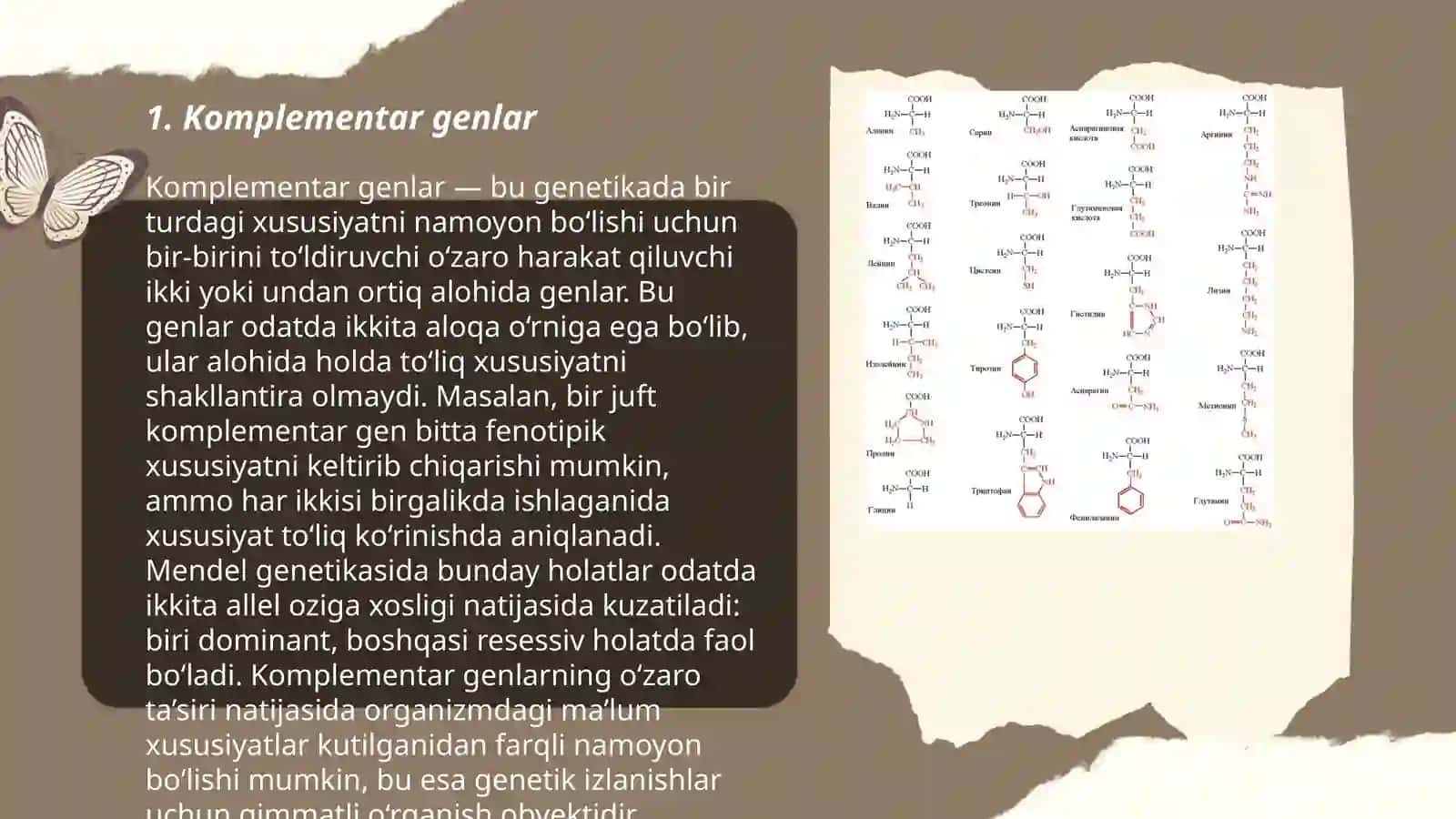Komplementar, polimeriya va epistaz 3