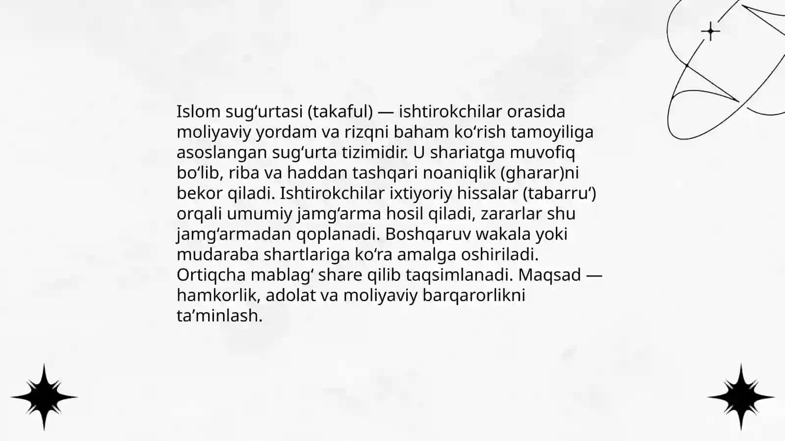 Islom sugʻurtasi atamalari va ularning guruhlanishi 3