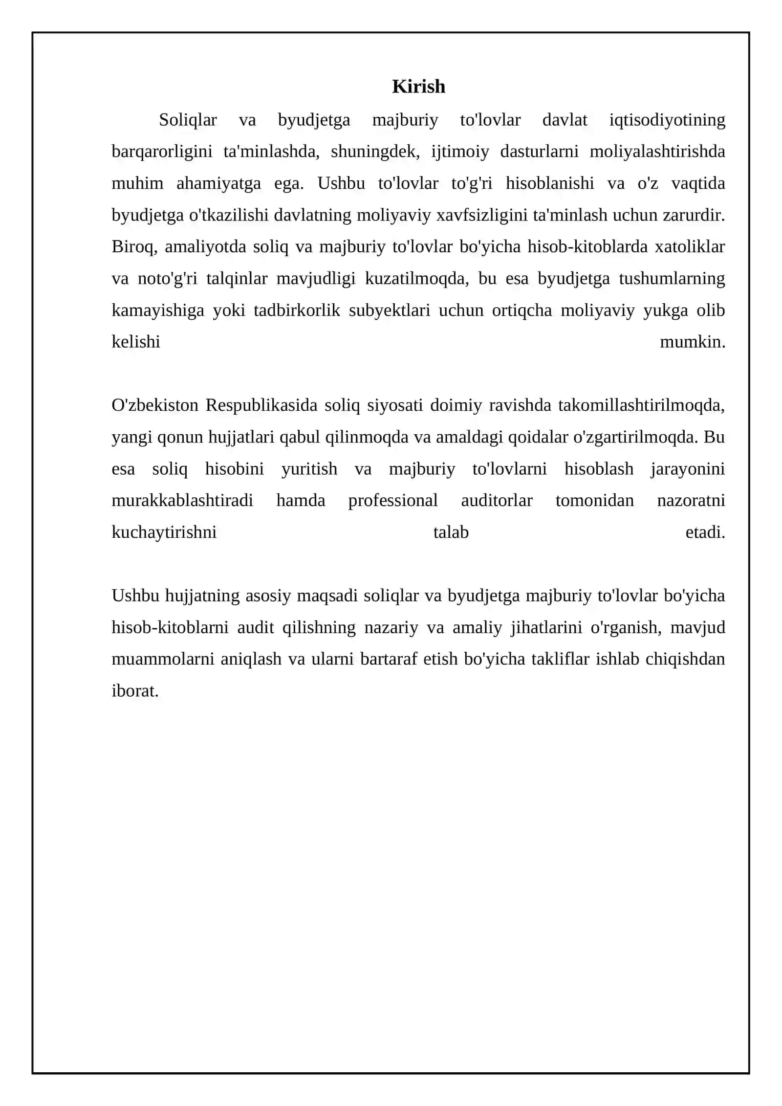 Soliqlar va majburiy to'lovlar auditining maqsad va vazifalari 3