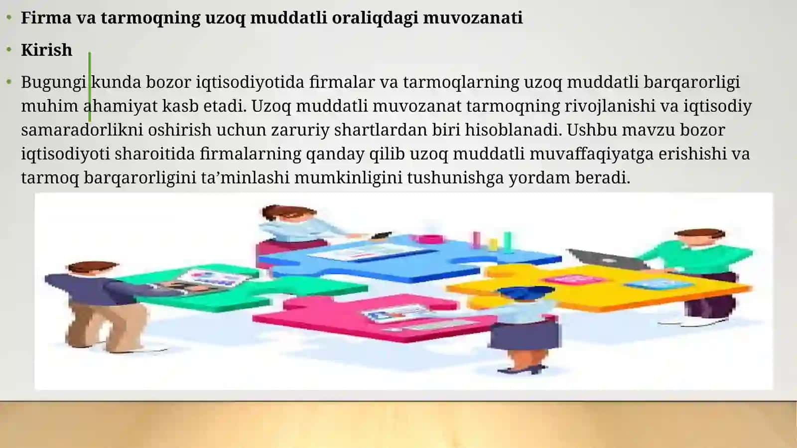 Uzoq muddatli muvozanatning natijalari 3