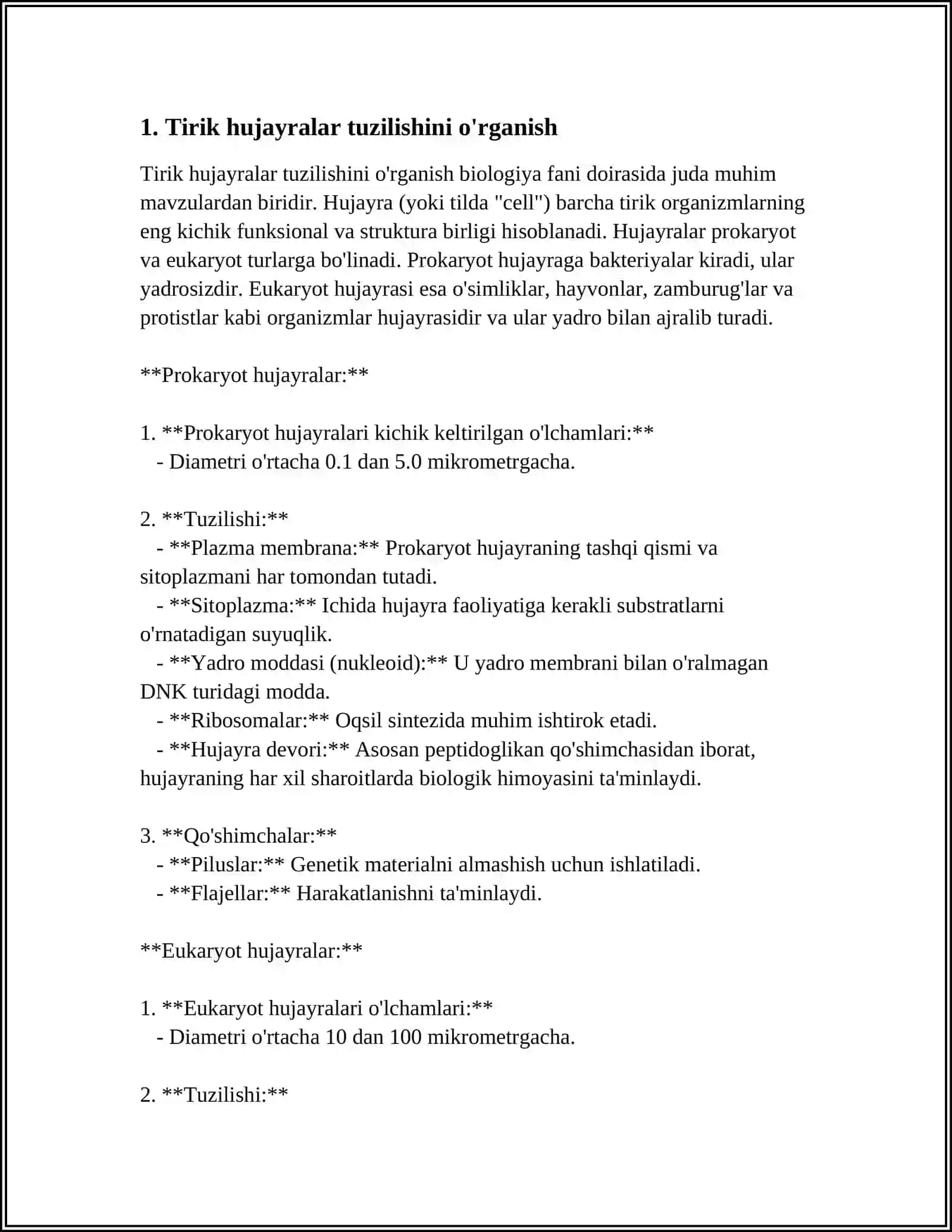 TIRIK HUJAYRALARNI O'RGANISH METODI 3