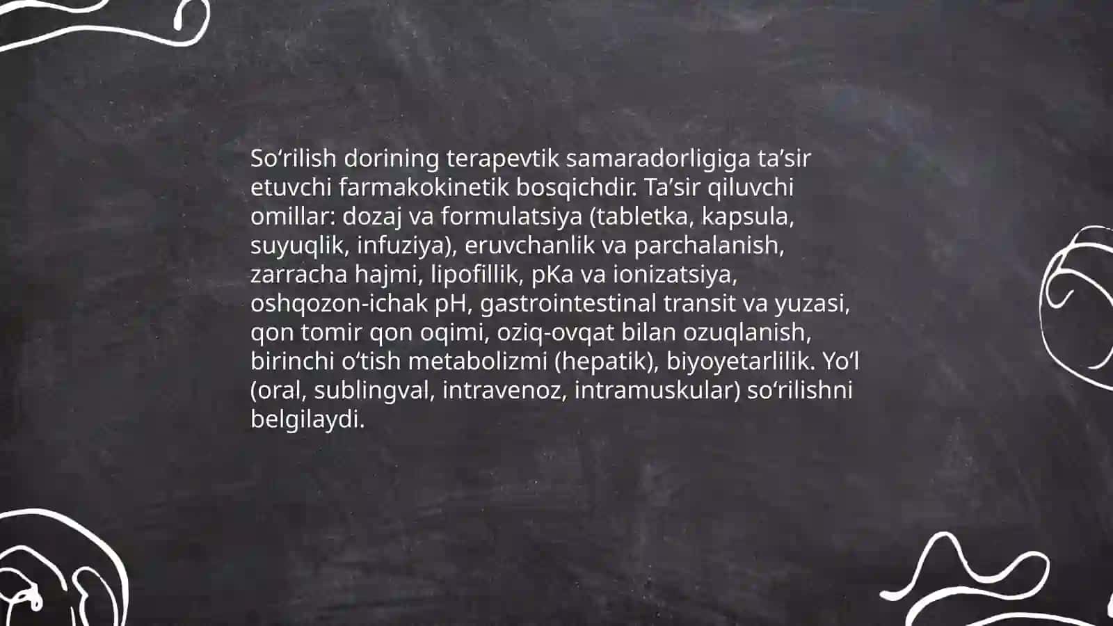 Dorivor moddalarni terapevtik samaradorligiga ta `sir etuvchi omillar 3