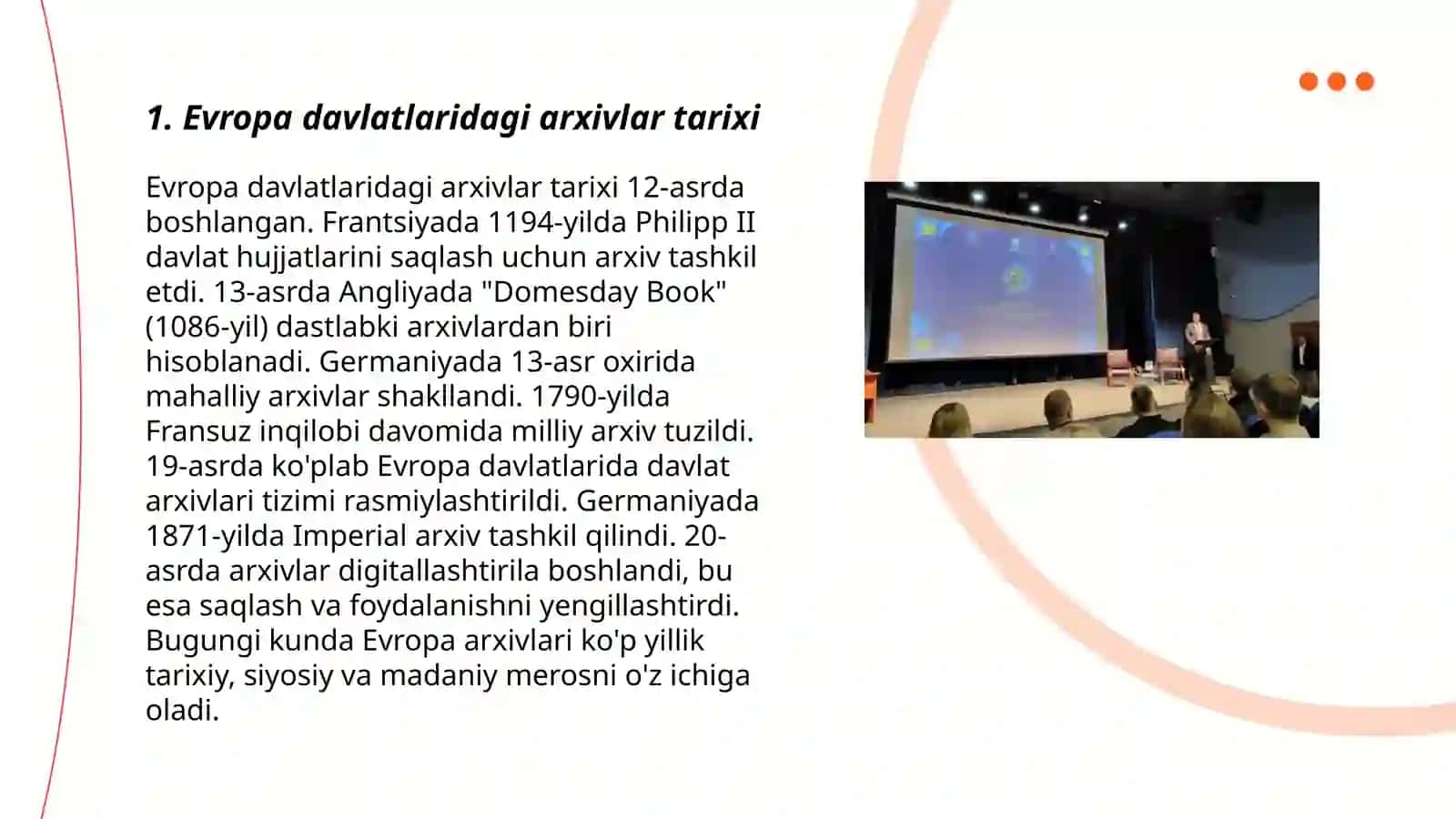 Evropa davlatlaridagi dastlabki arxivlar 3