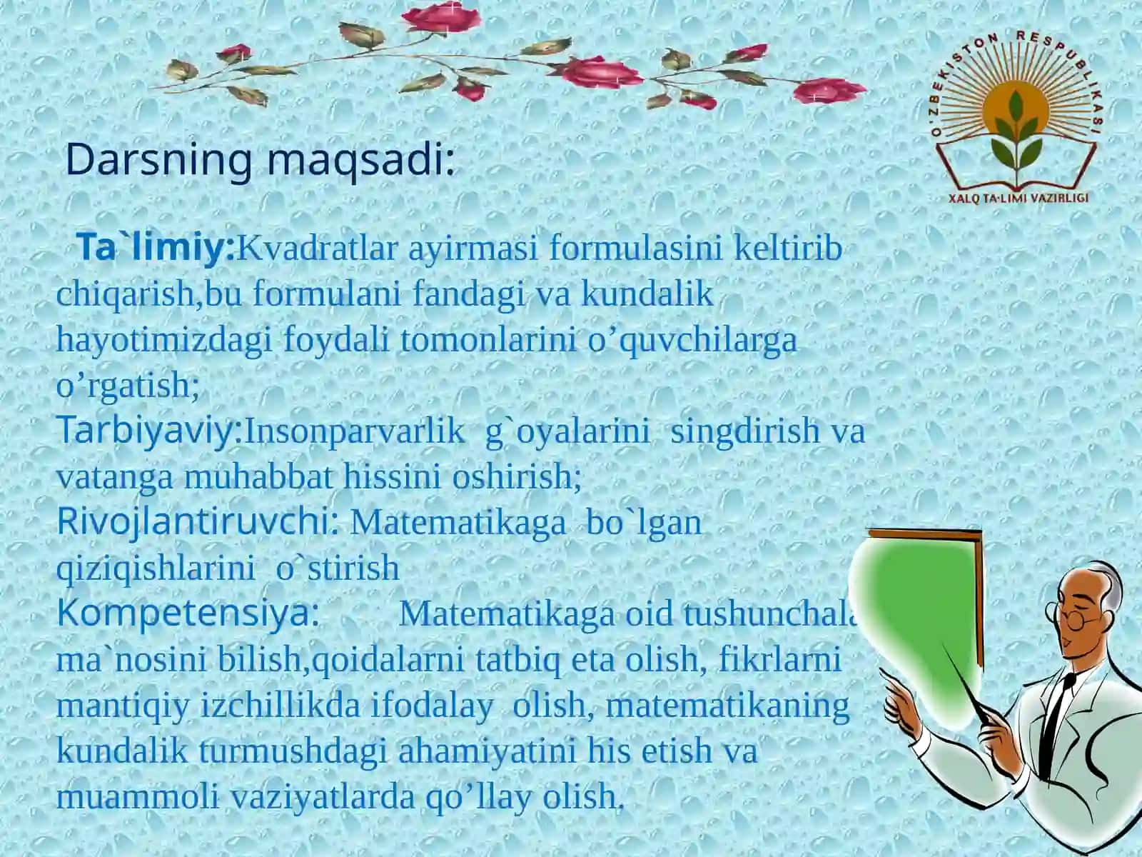 KVADRATLAR AYIRMASI FORMULASI 3