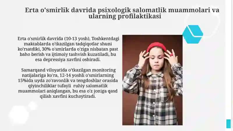 Erta o'smirlik davrida psixologik jarayonlar shakllanishi 3