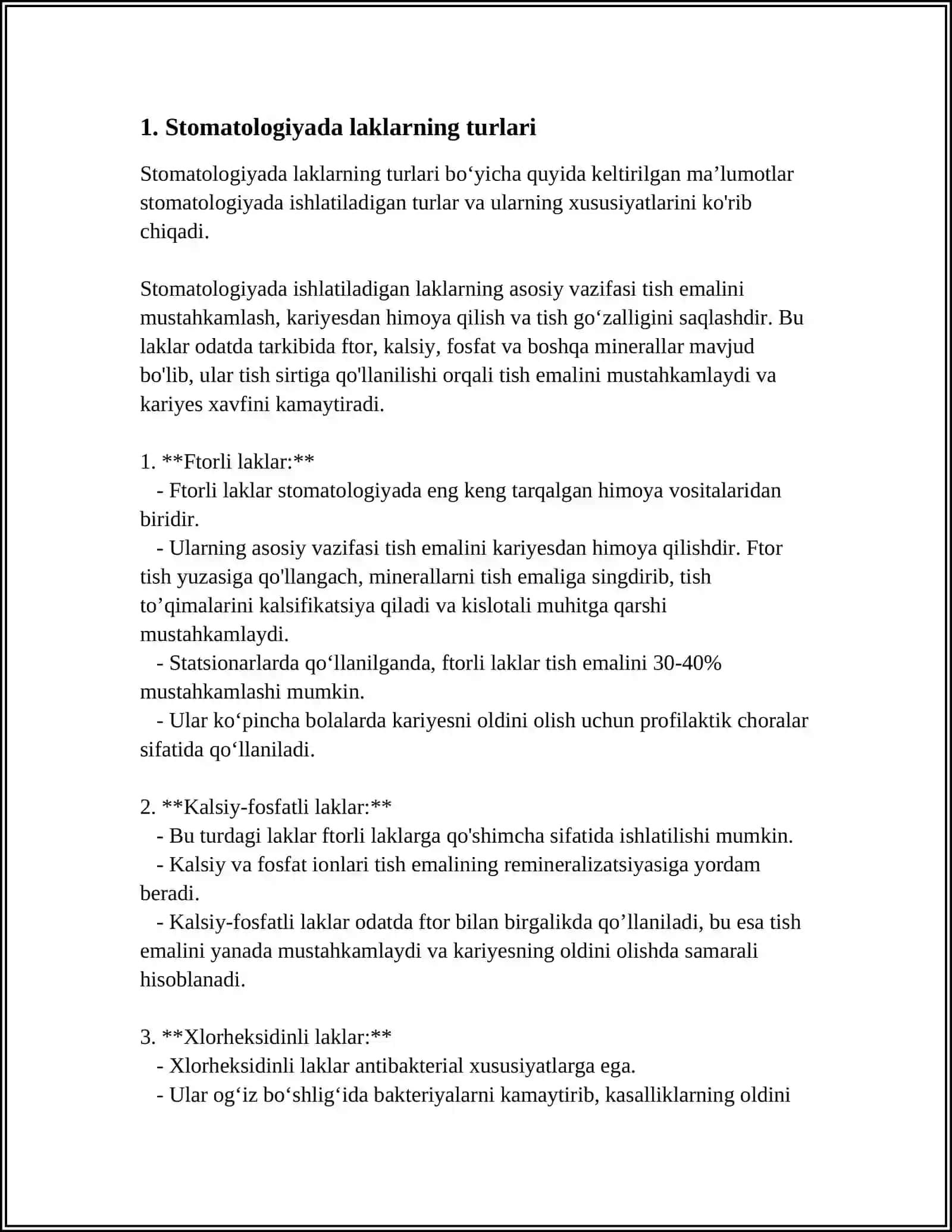 STOMATOLOGIYADA ISHLATILUVCHI LAKLAR 3