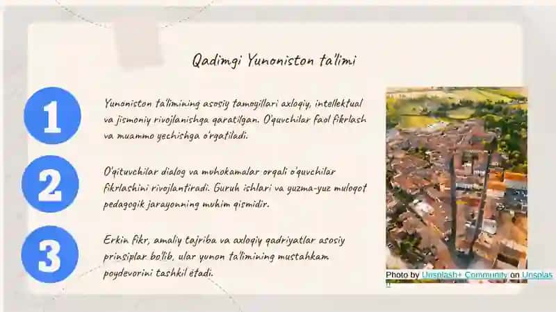 Qadimgi Yunoniston, Sparta va Afinada, Markaziy Osiyoda talim va pedagogik fikrlar 3