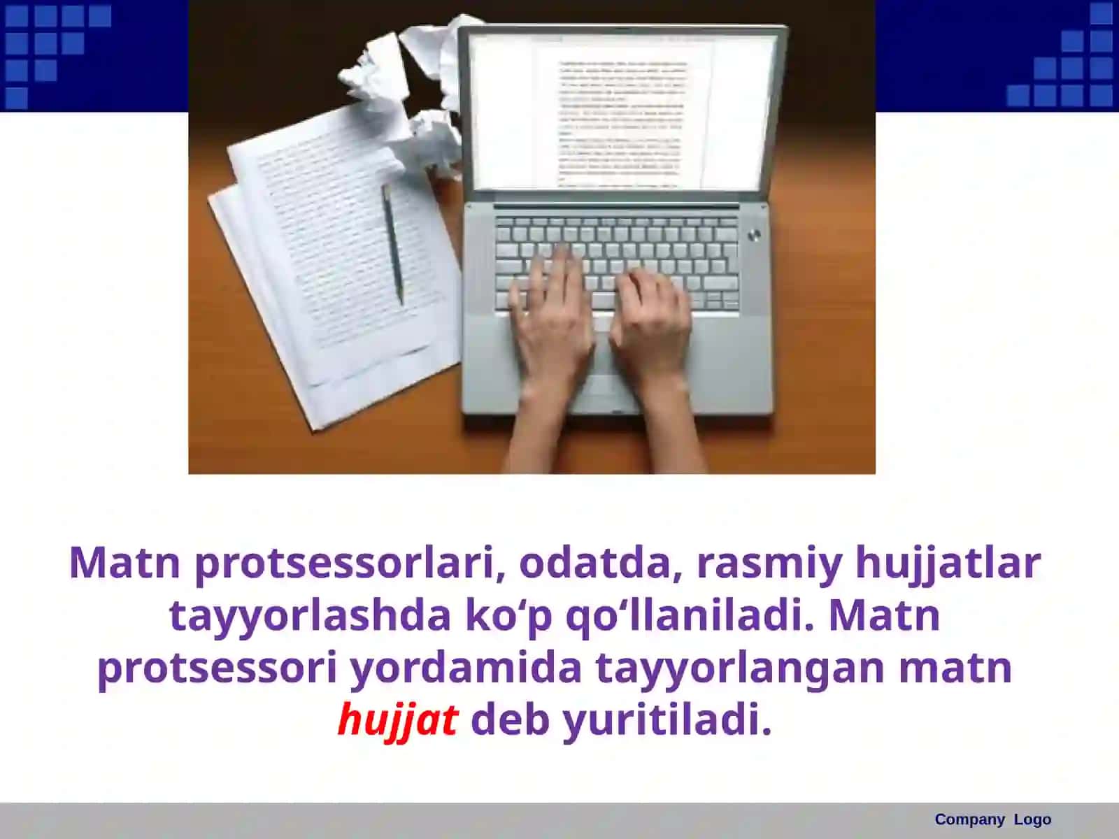 6-sinf Informatika MS Word matn protsessori interfeysi 3