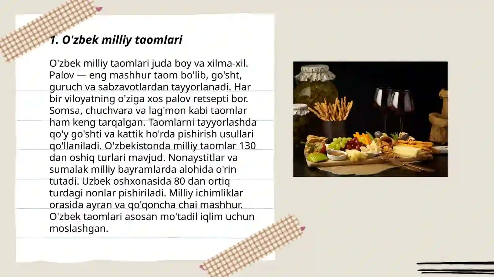 O'zbek milliy taomlari 3
