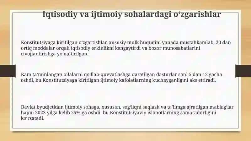 Oʻzbekiston Respublikasi Konstitutsiyasiga kiritilgan òzgartirish va qòshimchalar 3