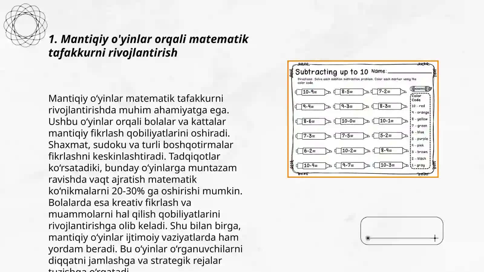 Mantiqiy o'yinlar orqali matematik tafakkurni rivojlantirish 3