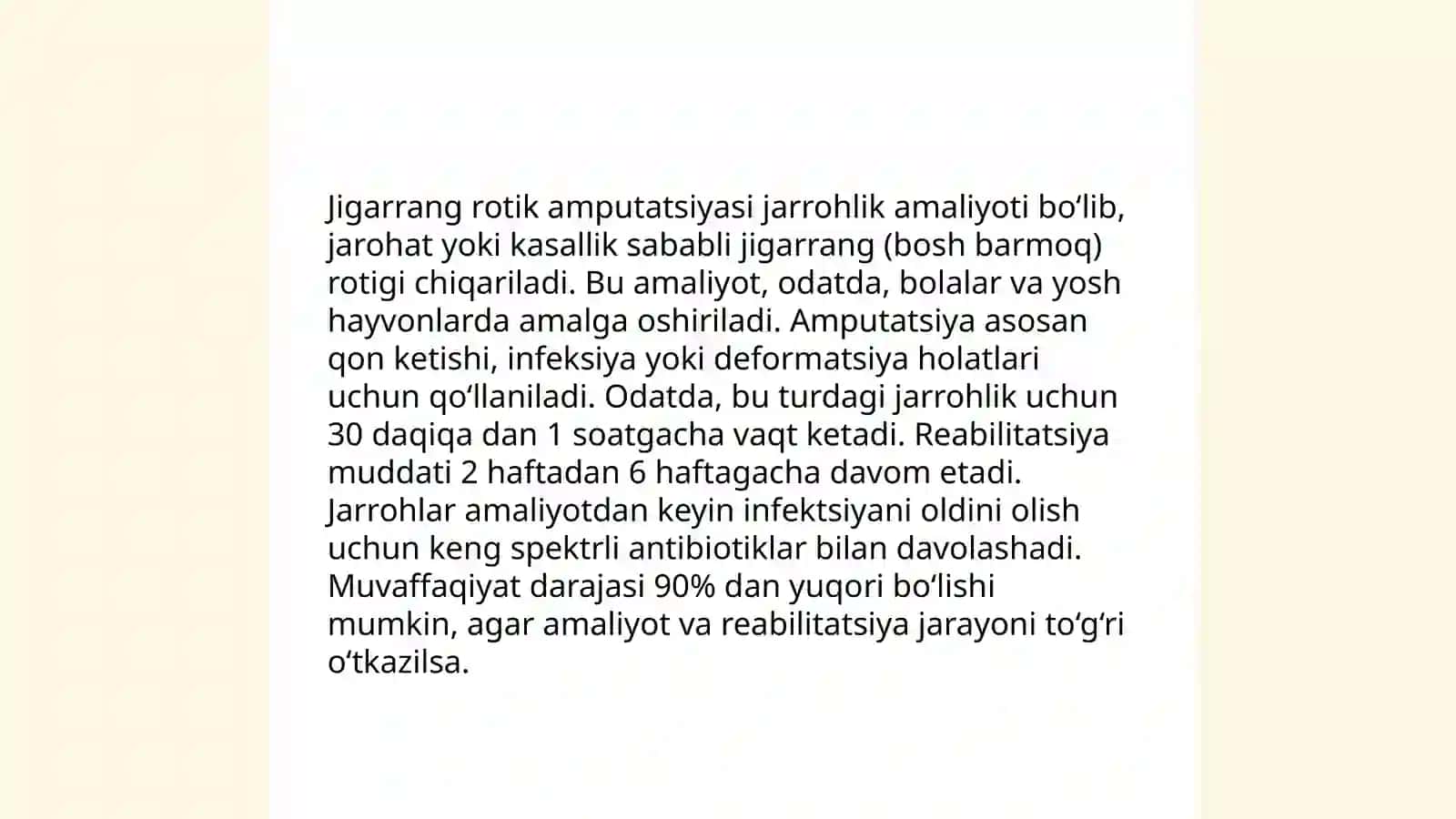 Yelka sohasida oʻtkaziladigan amputatsiyalar turlari 3