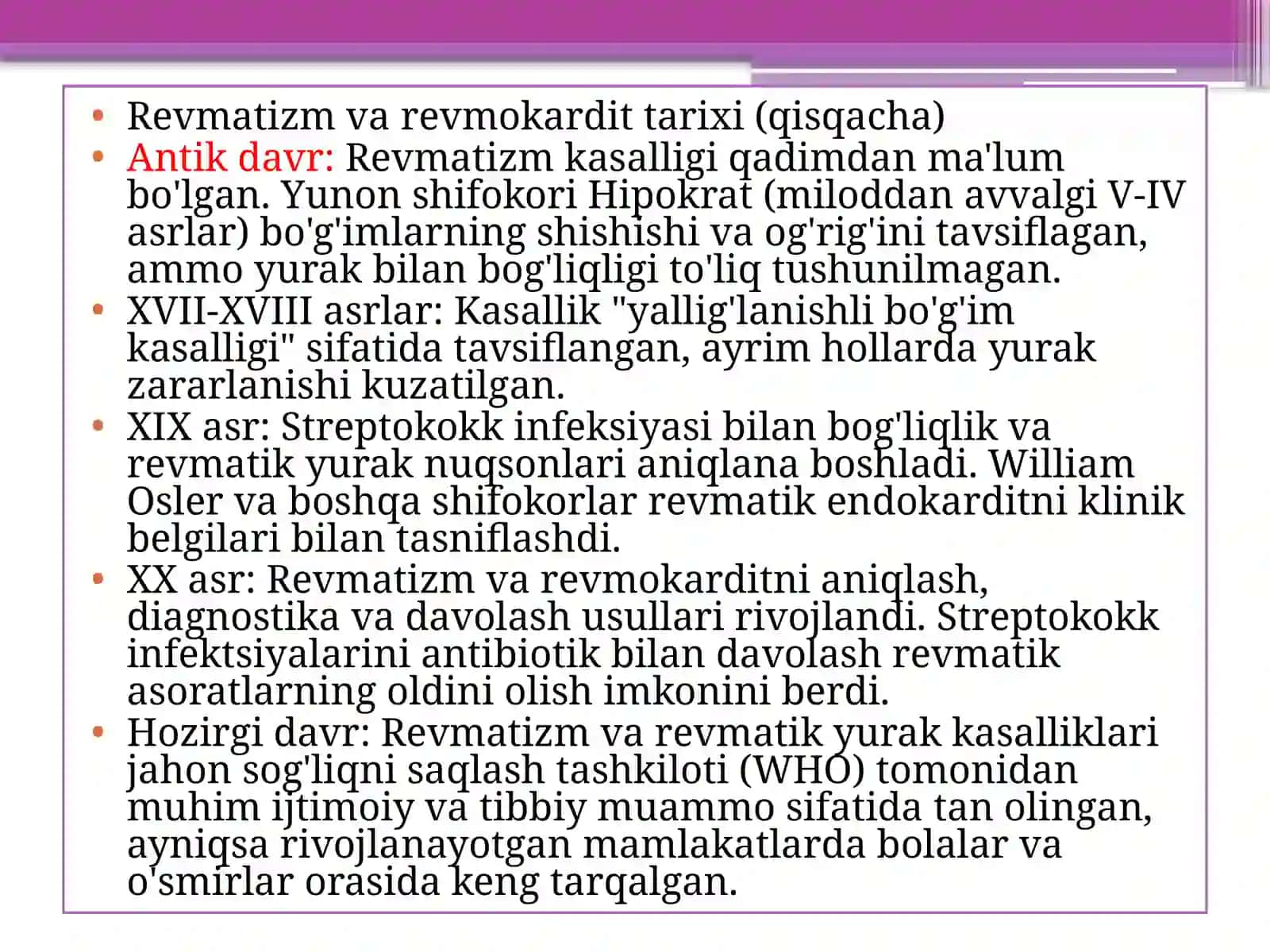 Revmatizmning umumiyma'lumotlari va patogenez 3