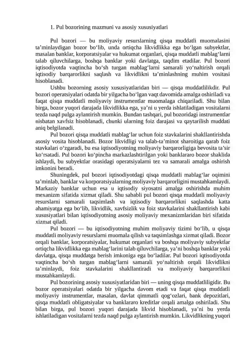 Pul bozori va kapital bozori 3