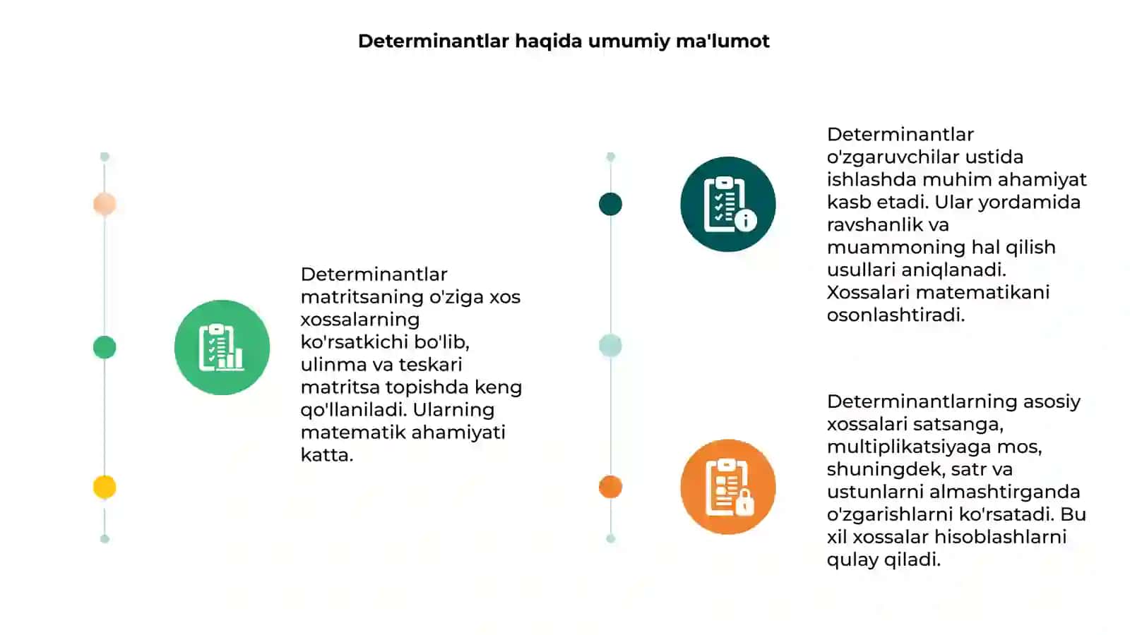 Determinantlar va ularning xossalari 3