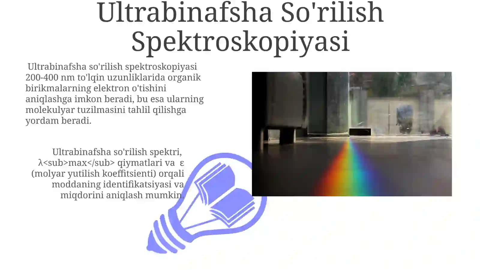 Ultrabinafsha Spektroskopiyasi 3