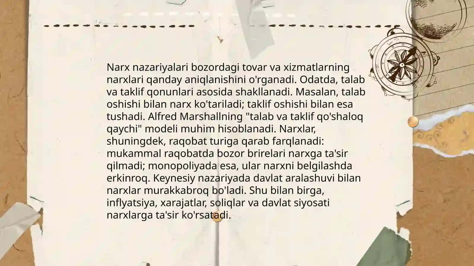 Narx nazariyalari 3