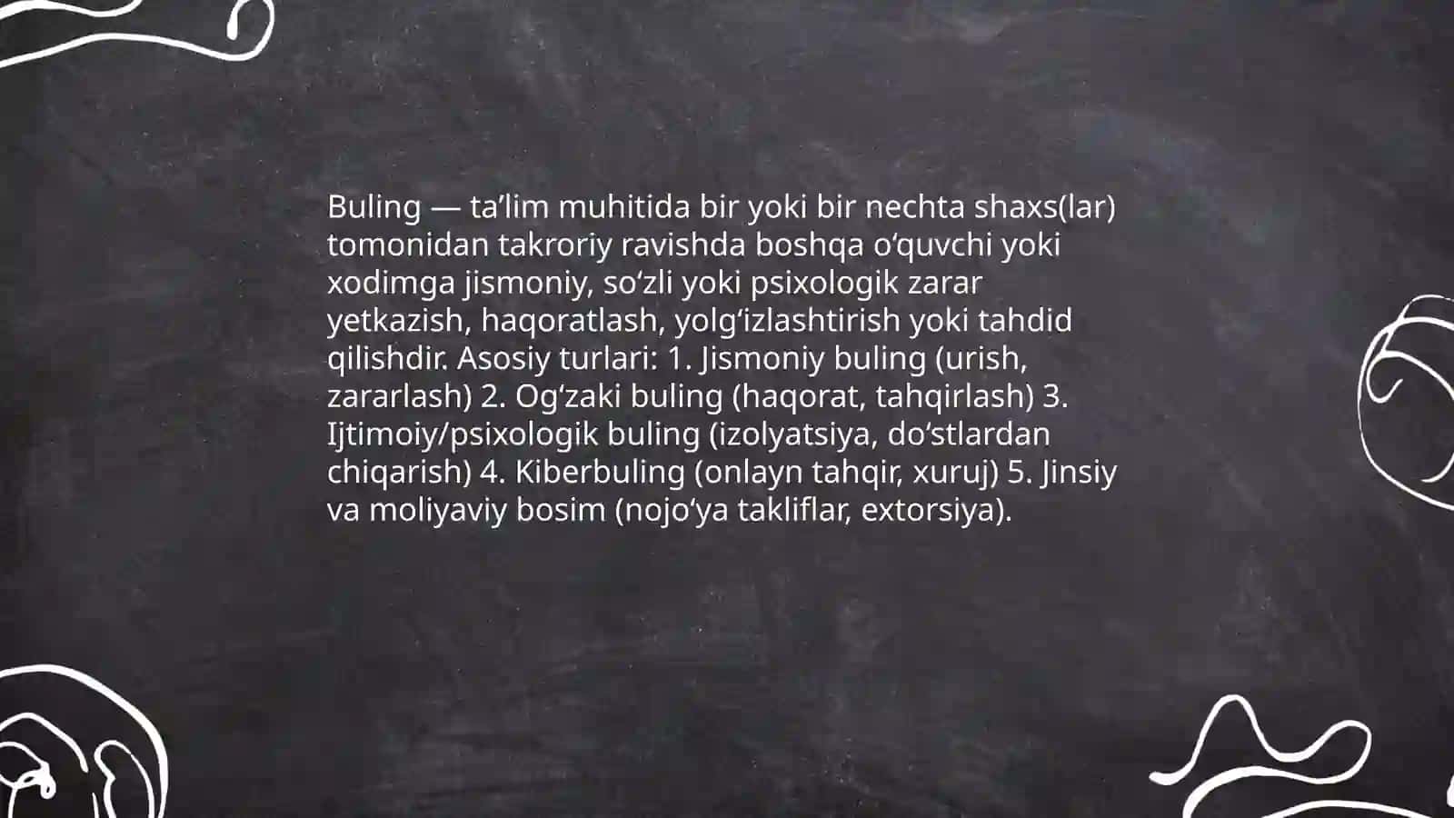 Talim muhitida buling profilaktika aniqlash korreksiya qilish 3