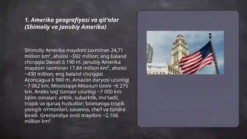 Amerika geografiyasi va tarixi 3