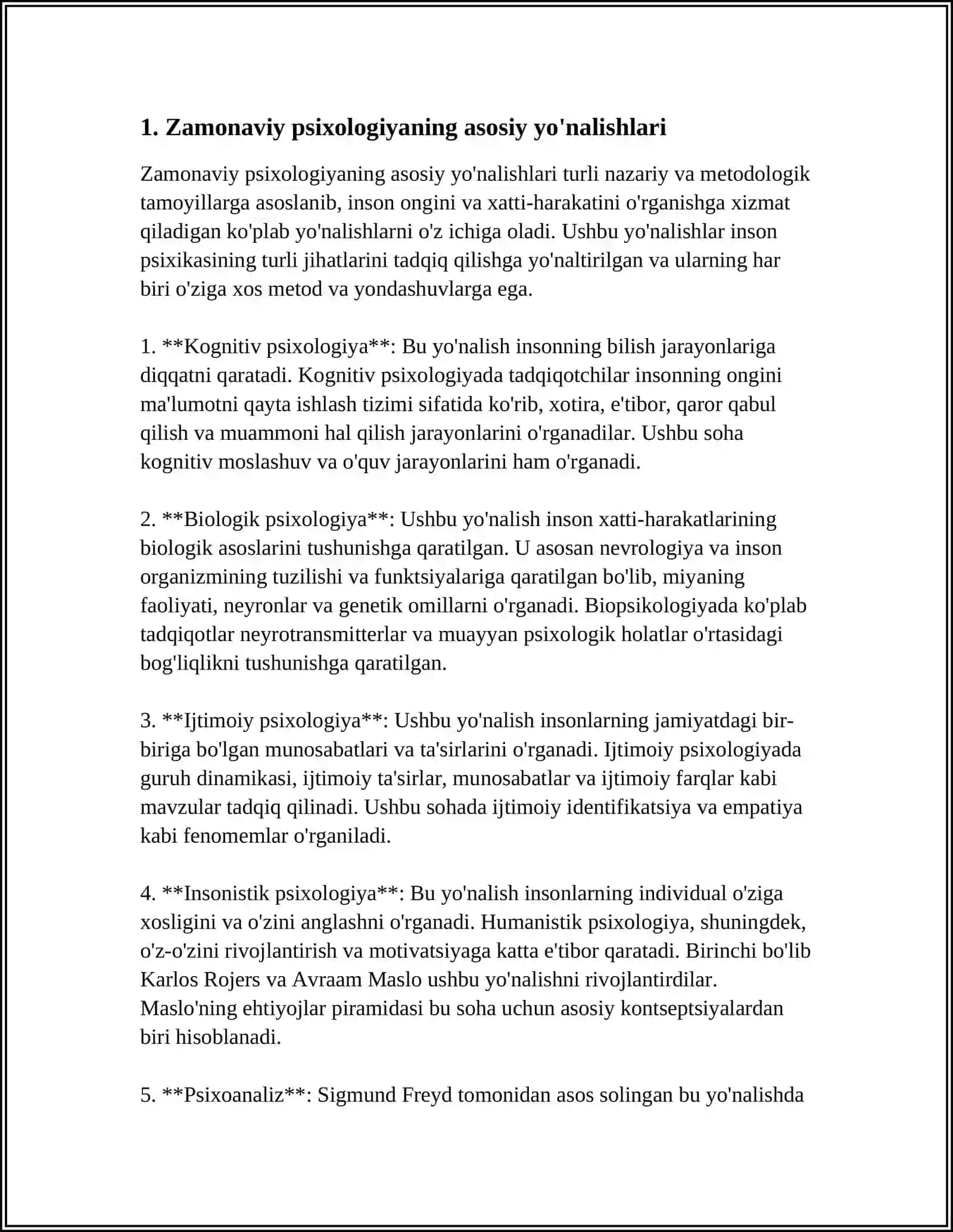 HOZIRGI ZAMON PSIXOLOGIYASINING TAQDIMOT METODLARI 3