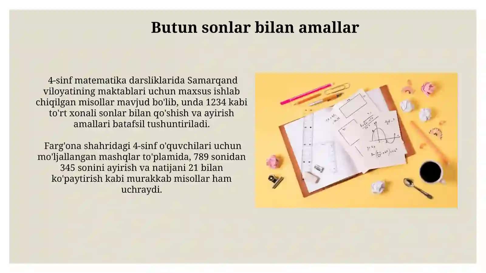 Amaldagi 4-sinf matimatika darsliklari misollari 3
