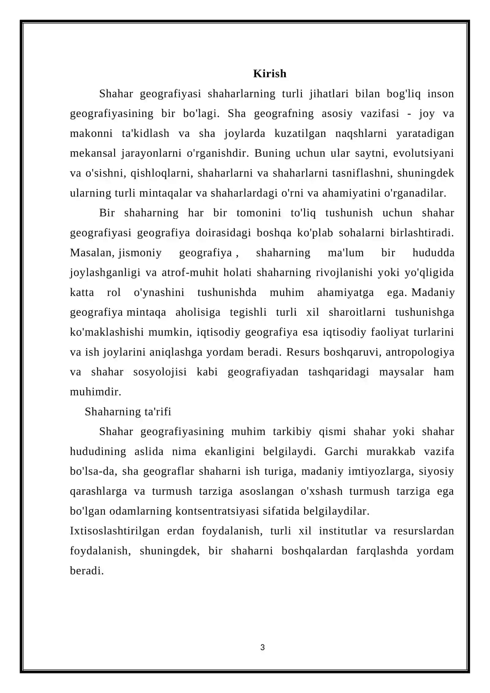 SHAHARLARNING VUJUDGA KELISHIDA GEOGRAFIK OʻRINNING ROLI 3