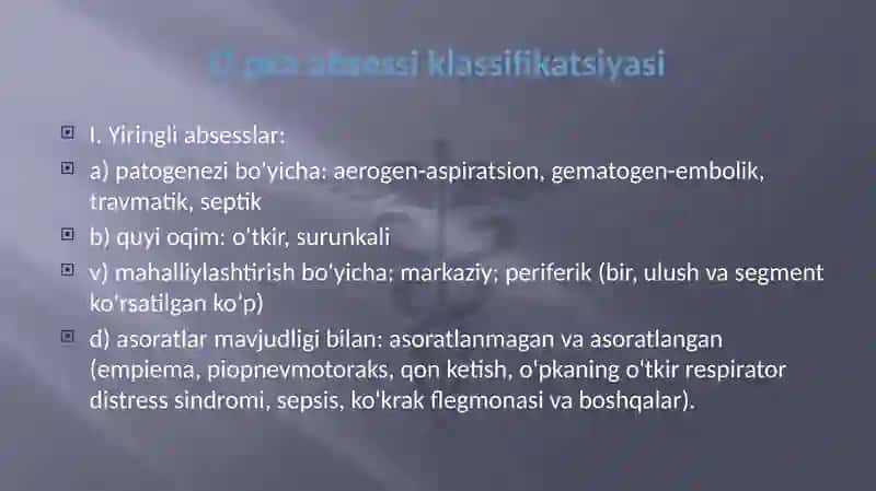 O‘pkada bo‘shliq sindromi (O‘pka absessi va bronxoektaz misolida) 3