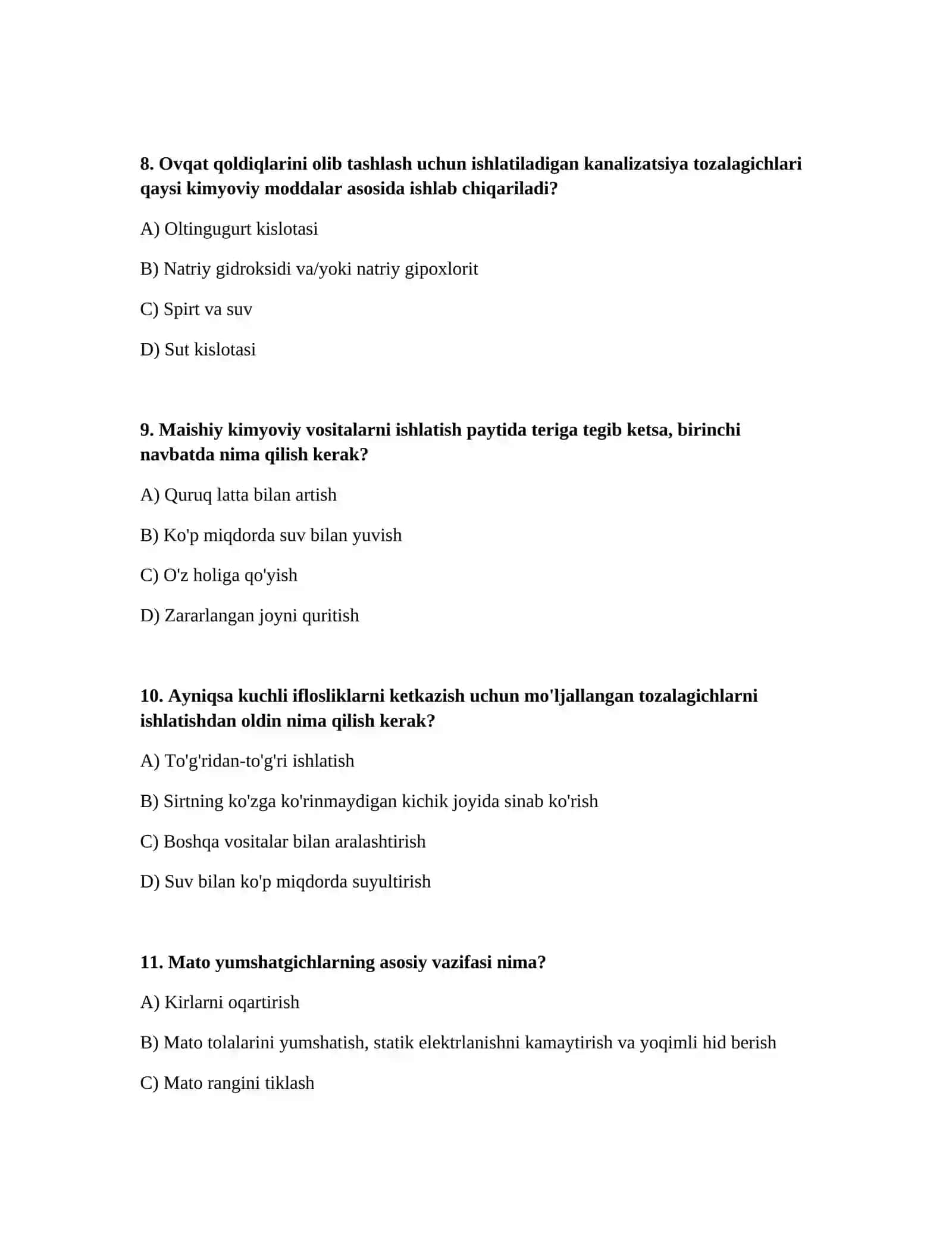 Maishiy kimyoviy vositalar, ulardan foydalanish texnologiyasi, xavfsizlik texnikasi qoidasi 3