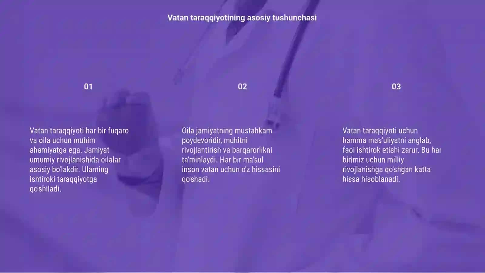 Vatan taraqqiyotiga men ham ma'sulman:Oila jamiyatning bir bo'g'ini 3