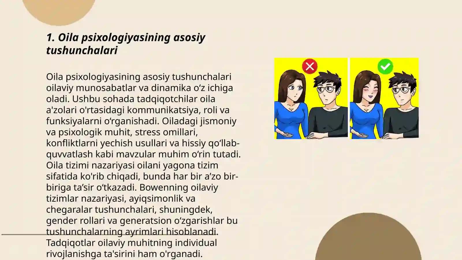 Oila psixologiyasi psixologik bilimlar 3