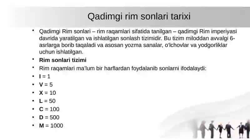 Rim sonlari va Rim kalendar 3