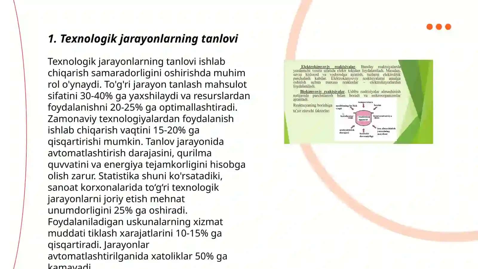 Texnologik jarayonlarning tanlovi 3