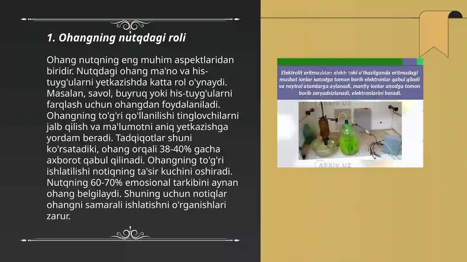 Ohang va uning nutqdagi ahamiyati.Urg'u va uning turlari 3