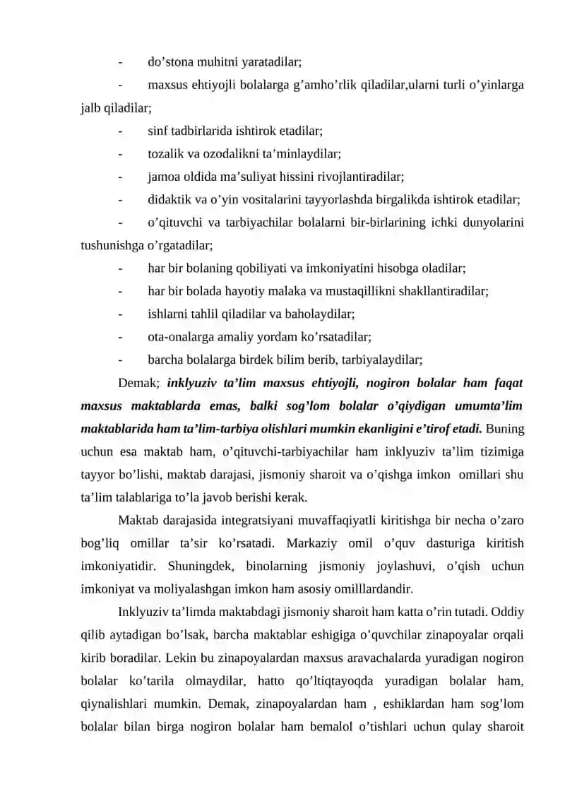 INKLIYUZIV TALIM. INKLYUZIV TA'LIM VA TEXNALOGIYALARI 3