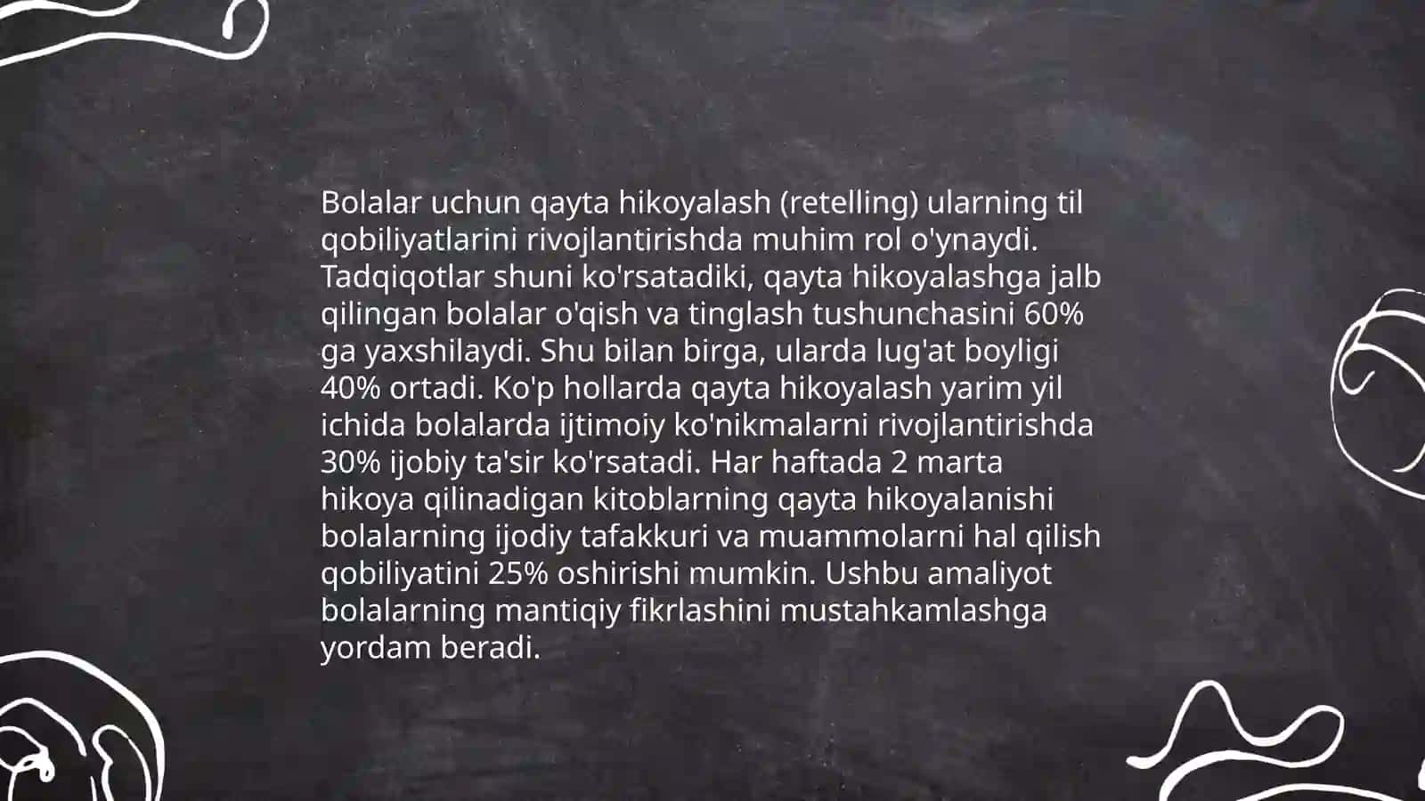 Bolalarni qayta hikoyalashga oʻrgatish boʻyicha ijodiy ishlar tayyorlash 3