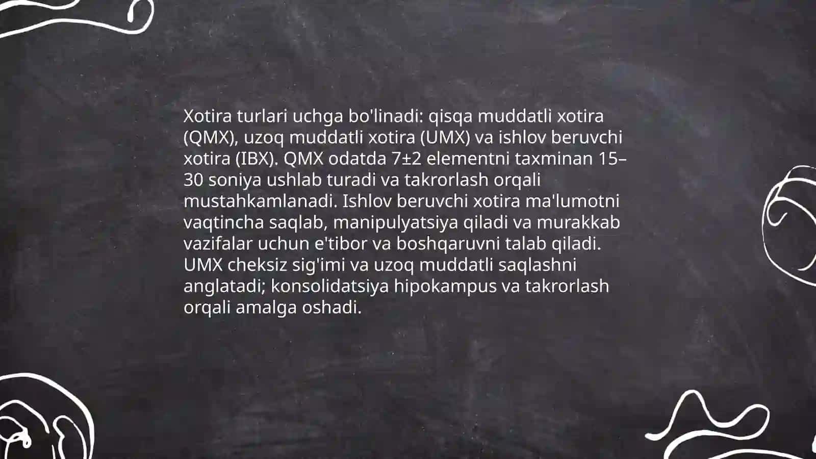 Xotira.Tafakkur, nutq va intellekt 3