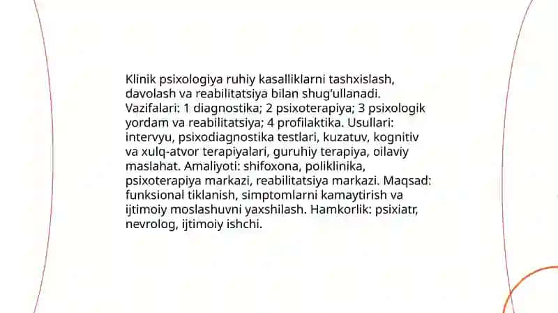 Hozirgi zamon psixologiyasining tarmoqlari 3