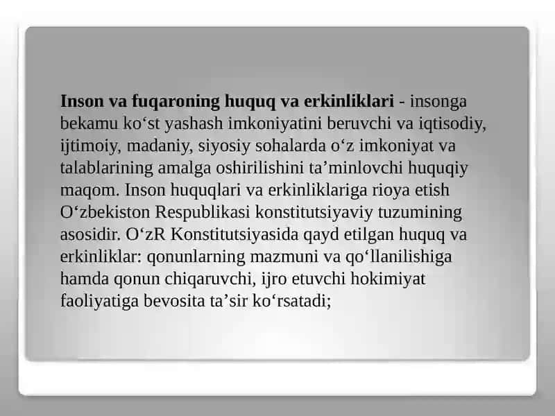 INSON VA FUQAROLARNING HUQUQIY MAQOMLARI 3