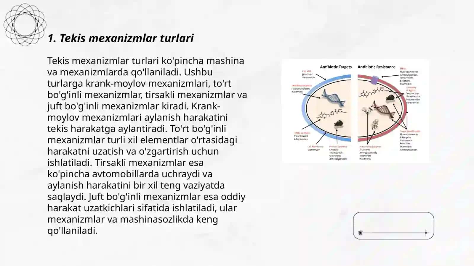Tekis mexanizmlarni sinflarini tahlil qilish 3
