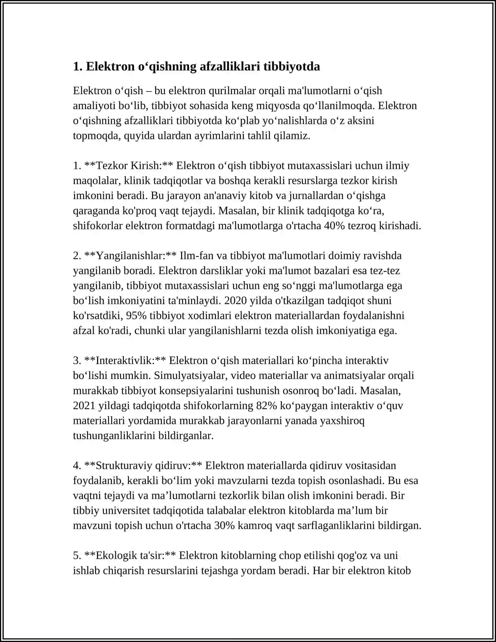 TIBBIYOTDA ELEKTRON VA MASOFAVIY OʻQISH 3