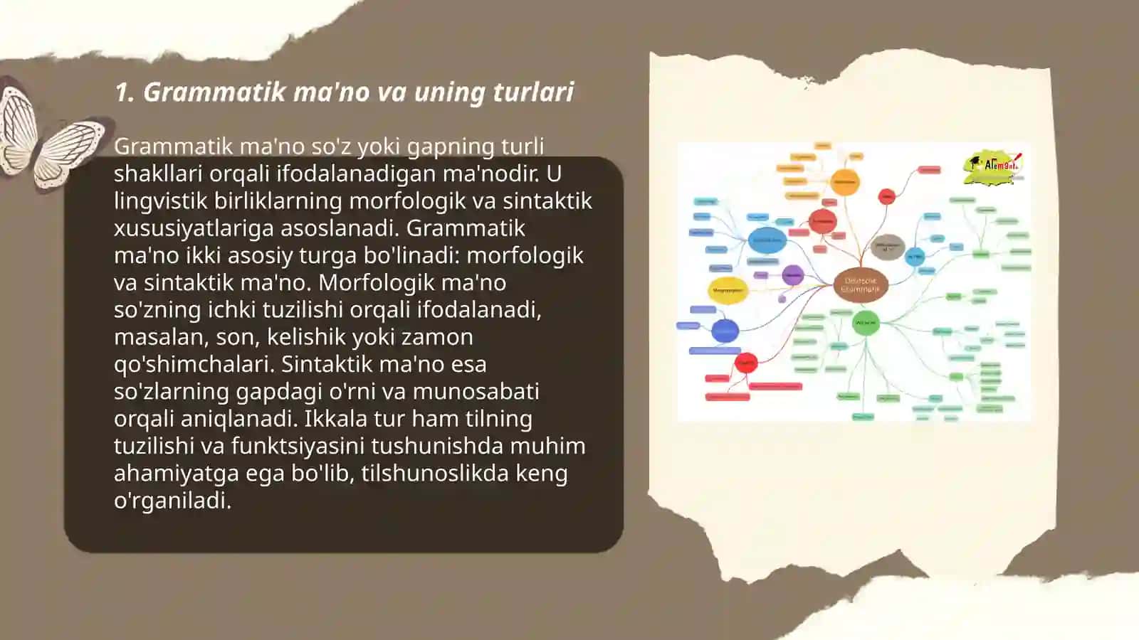 Grammatika va uning predmeti. Grammatik kategoriya, grammatik maʼno va grammatik shakl 3
