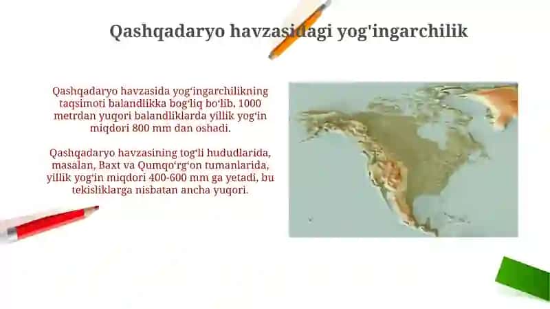 Atmosfera Yog'inlarining daryo havzasi bo'yicha taqsimlanishi 3