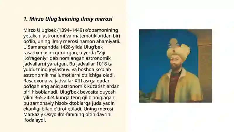 Mirzo Ulugʻbek davlat arbobi va Buyuk olim 3