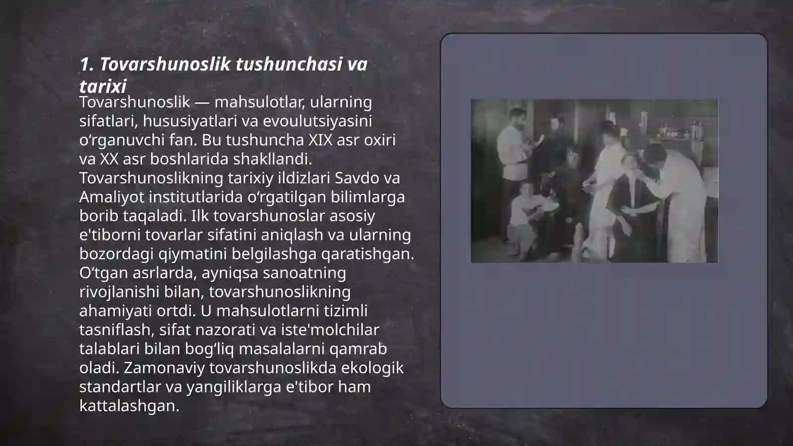 Tovarshunoslik tarixi va uning tibbiyotdagi o'rni 3