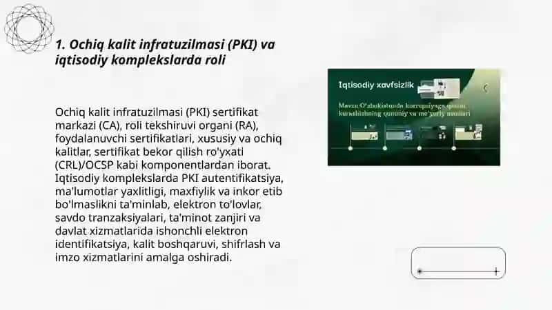 Iqtisodiy komplekslarda axborotlarni xavfsizligi ta’minlashda Ochiq kalit bilan shifrlash texnalogiyalari 3
