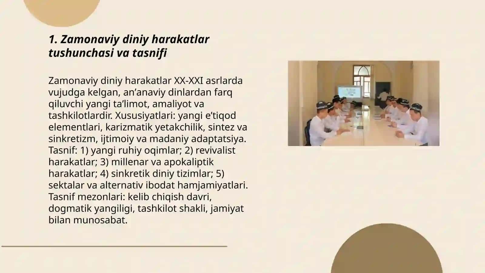 Zamonaviy diniy harakatlar va sektalar 3