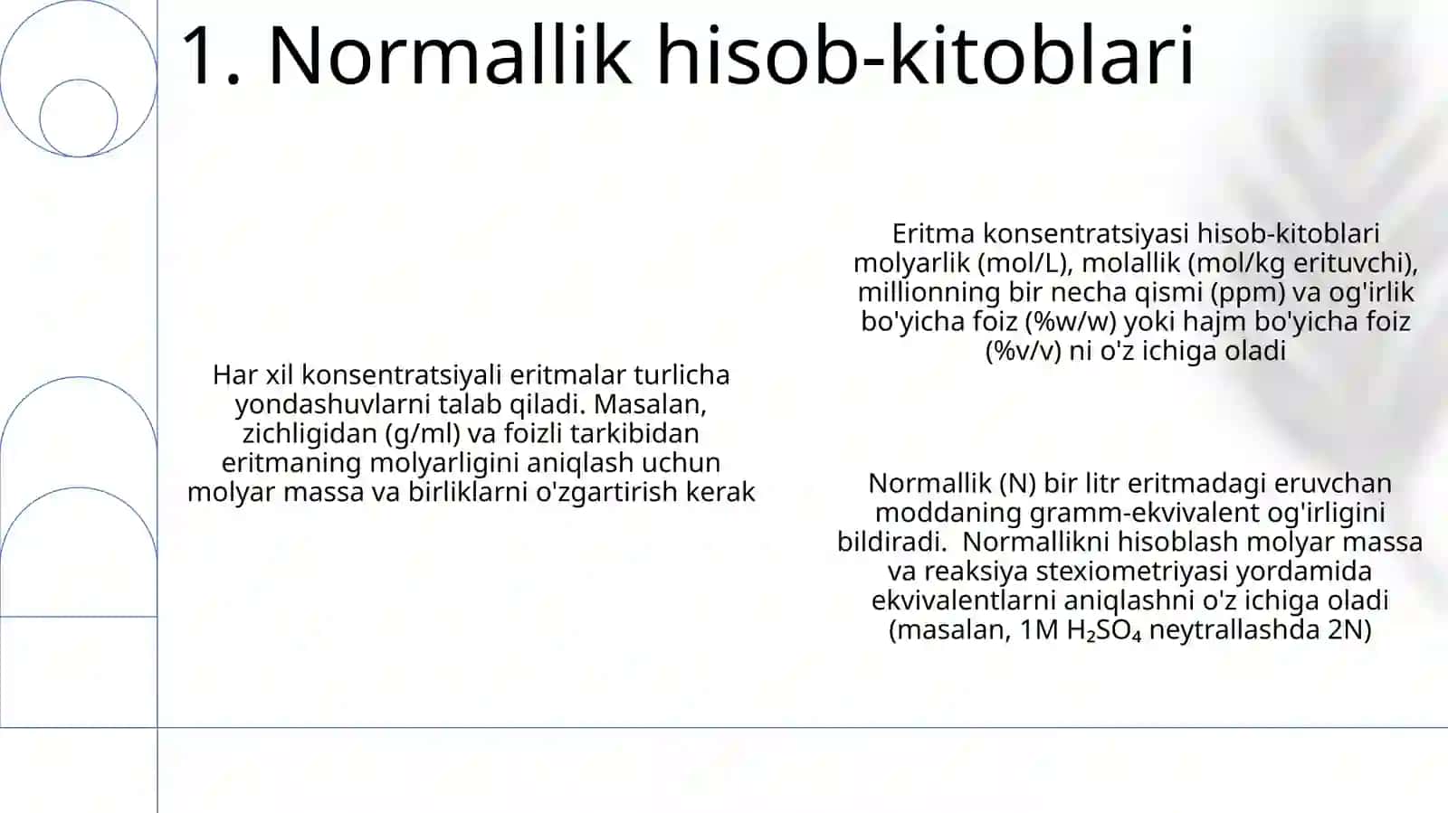 Turli xil eritma konsentratsiyasiga doir masalalar yechish 3
