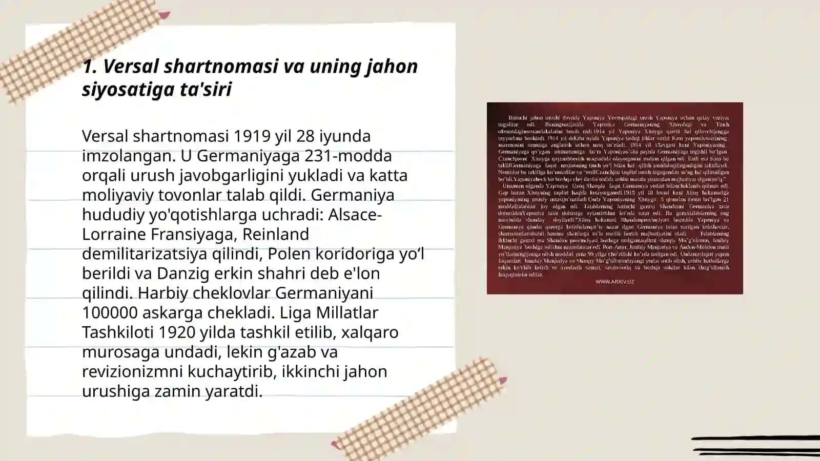 Versal shartnomasi va uning jahon siyosatiga ta'siri 3