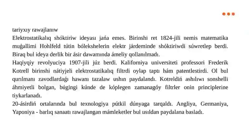 Elektrostatikalıq kúshler járdeminde shóktiriw 3