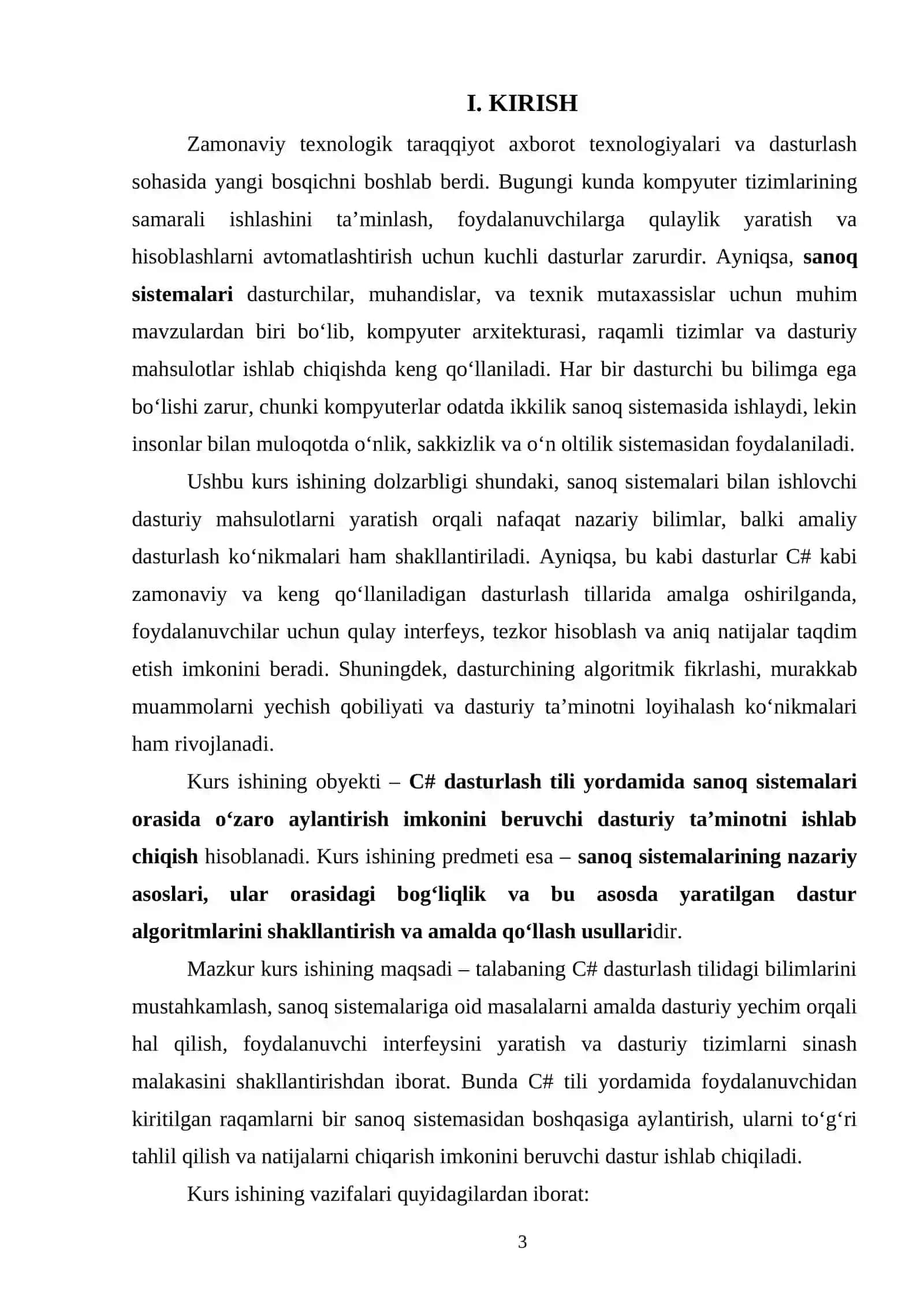 C# dasturlash tilida "sanoq sistemalari" dasturini yaratish kurs ishi 3